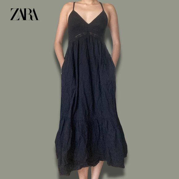 Lacy Tiered Maxi Dress - Picture 1 of 4